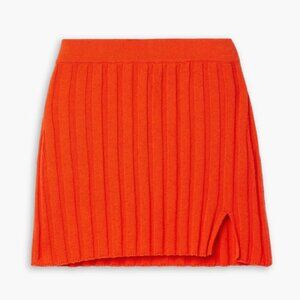 NWOT Altuzarra Amali ribbed cashmere and cotton-blend mini skirt